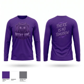 Long Sleeve Performance Shirt, NIGHT OWL WRESTLING, Wrestling, Teamtime, Team time, sublimation, custom sports apparel, team uniforms, spirit wear, spiritwear, sports uniforms, custom shirts, team store, custom team store, fundraiser sports, apparel fundraiser