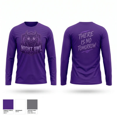 NIGHT OWL WRESTLING Long Sleeve Performance Shirt 2