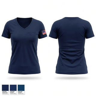Womens Short Sleeve Vneck Shirt, Melrose Park Police Department, Police, Teamtime, Team time, sublimation, custom sports apparel, team uniforms, spirit wear, spiritwear, sports uniforms, custom shirts, team store, custom team store, fundraiser sports, apparel fundraiser