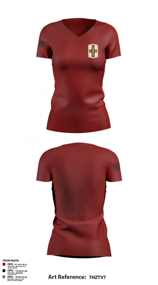 Womens Short Sleeve Vneck Shirt, 441 medical company ground ambulance, , Teamtime, Team time, sublimation, custom sports apparel, team uniforms, spirit wear, spiritwear, sports uniforms, custom shirts, team store, custom team store, fundraiser sports, apparel fundraiser