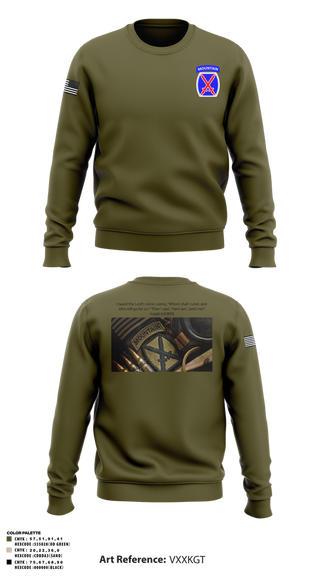 Crew Neck Sweatshirt, CHO, Army, Teamtime, Team time, sublimation, custom sports apparel, team uniforms, spirit wear, spiritwear, sports uniforms, custom shirts, team store, custom team store, fundraiser sports, apparel fundraiser