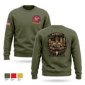 CLB- 4 Combat Logistics Company Bravo Crew Neck Sweatshirt - 1