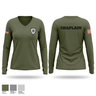 Womens Long Sleeve Vneck Shirt, III MEF RELSUP, Navy, Teamtime, Team time, sublimation, custom sports apparel, team uniforms, spirit wear, spiritwear, sports uniforms, custom shirts, team store, custom team store, fundraiser sports, apparel fundraiser