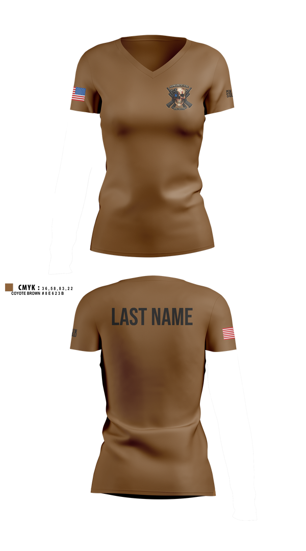 Womens Short Sleeve Vneck Shirt, HSC 615TH ASB, Army, Teamtime, Team time, sublimation, custom sports apparel, team uniforms, spirit wear, spiritwear, sports uniforms, custom shirts, team store, custom team store, fundraiser sports, apparel fundraiser