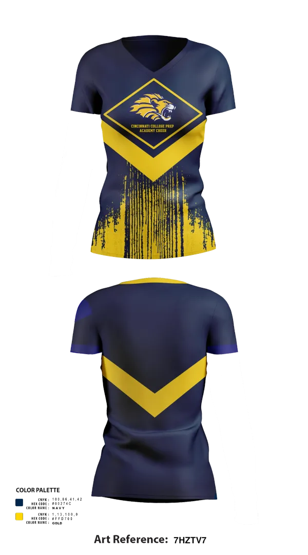 Womens Short Sleeve Vneck Shirt, Cincinnati College Prep Academy Cheer, Cheer, Teamtime, Team time, sublimation, custom sports apparel, team uniforms, spirit wear, spiritwear, sports uniforms, custom shirts, team store, custom team store, fundraiser sports, apparel fundraiser