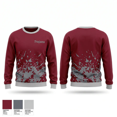 Crew Neck Sweatshirt, Trojans, Softball, Teamtime, Team time, sublimation, custom sports apparel, team uniforms, spirit wear, spiritwear, sports uniforms, custom shirts, team store, custom team store, fundraiser sports, apparel fundraiser