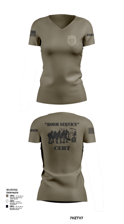 Green Haven CERT 13019233 Women's Short Sleeve V-neck Shirt - 120