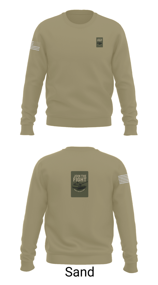 Crew Neck Sweatshirt, Army Recruiting, Army, Teamtime, Team time, sublimation, custom sports apparel, team uniforms, spirit wear, spiritwear, sports uniforms, custom shirts, team store, custom team store, fundraiser sports, apparel fundraiser