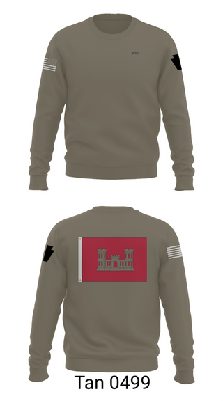 Crew Neck Sweatshirt, B 103 EN BN, National Guard, Teamtime, Team time, sublimation, custom sports apparel, team uniforms, spirit wear, spiritwear, sports uniforms, custom shirts, team store, custom team store, fundraiser sports, apparel fundraiser