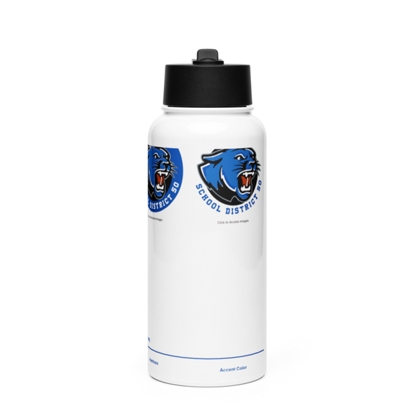 Curlew High School Volleyball 26335411 Stainless Steel Water Bottle with a Straw Lid