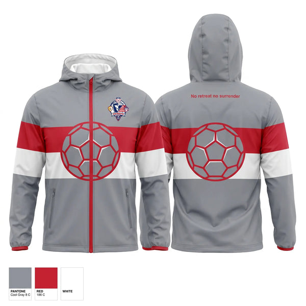 Windbreaker, Patriots United FC, Men's Soccer, Teamtime, Team time, sublimation, custom sports apparel, team uniforms, spirit wear, spiritwear, sports uniforms, custom shirts, team store, custom team store, fundraiser sports, apparel fundraiser