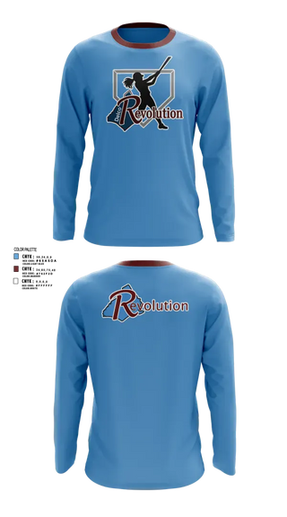 Long Sleeve Performance Shirt, Revolution Delco 14U White, Softball, Teamtime, Team time, sublimation, custom sports apparel, team uniforms, spirit wear, spiritwear, sports uniforms, custom shirts, team store, custom team store, fundraiser sports, apparel fundraiser