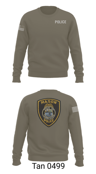 Crew Neck Sweatshirt, Mason PD, Police, Teamtime, Team time, sublimation, custom sports apparel, team uniforms, spirit wear, spiritwear, sports uniforms, custom shirts, team store, custom team store, fundraiser sports, apparel fundraiser