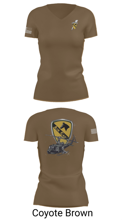 3227 aircav 53479323 Women's Short Sleeve V-neck Shirt - 8