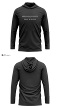 Arkansas School for the Deaf and Blind 10117380 Long Sleeve Performance Shirt with hood - 1