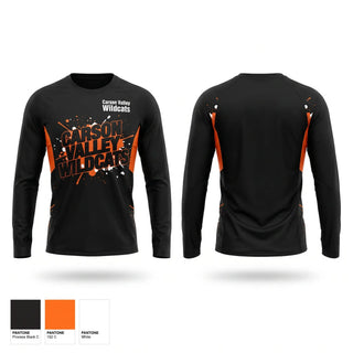 Long Sleeve Performance Shirt, Carson Valley Wildcats, Wrestling, Teamtime, Team time, sublimation, custom sports apparel, team uniforms, spirit wear, spiritwear, sports uniforms, custom shirts, team store, custom team store, fundraiser sports, apparel fundraiser