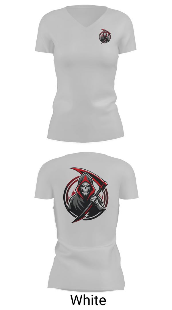 Womens Short Sleeve Vneck Shirt, Reaper Platoon, Army, Teamtime, Team time, sublimation, custom sports apparel, team uniforms, spirit wear, spiritwear, sports uniforms, custom shirts, team store, custom team store, fundraiser sports, apparel fundraiser