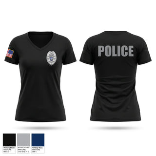 Womens Short Sleeve Vneck Shirt, Bridgeton Police Department, Police, Teamtime, Team time, sublimation, custom sports apparel, team uniforms, spirit wear, spiritwear, sports uniforms, custom shirts, team store, custom team store, fundraiser sports, apparel fundraiser