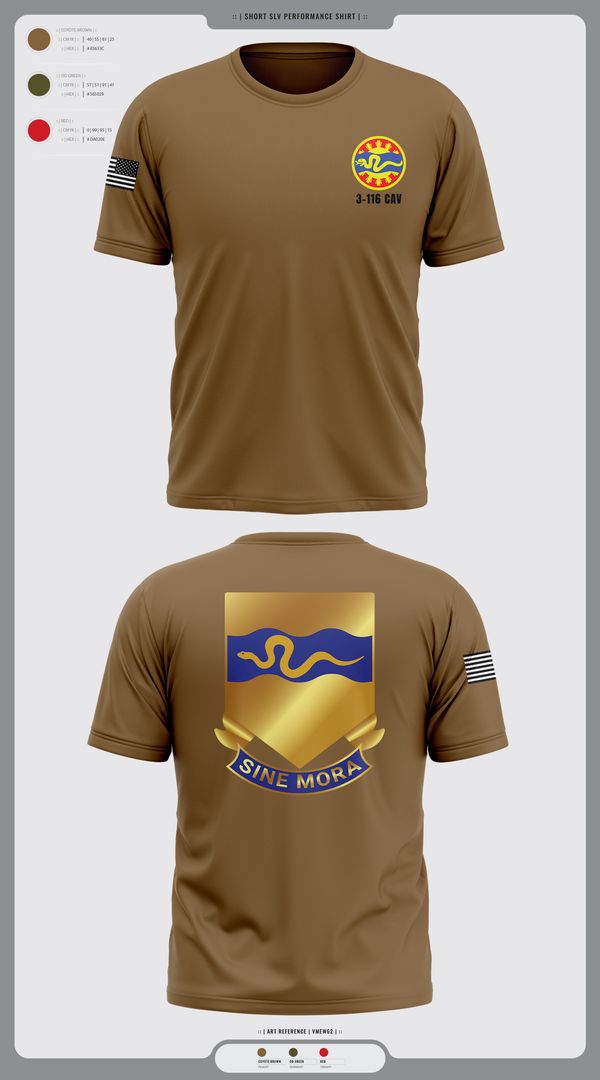 Short Sleeve Performance Shirt, 3-116 CAV, , Teamtime, Team time, sublimation, custom sports apparel, team uniforms, spirit wear, spiritwear, sports uniforms, custom shirts, team store, custom team store, fundraiser sports, apparel fundraiser