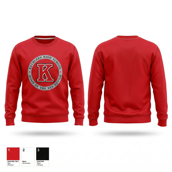 Crew Neck Sweatshirt, Lady Red Devils, Women's Soccer, Teamtime, Team time, sublimation, custom sports apparel, team uniforms, spirit wear, spiritwear, sports uniforms, custom shirts, team store, custom team store, fundraiser sports, apparel fundraiser