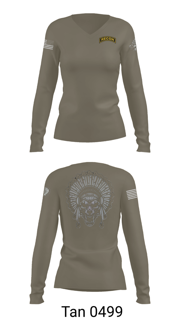 Womens Long Sleeve Vneck Shirt, Scout plt HHT 3/278 ACR, , Teamtime, Team time, sublimation, custom sports apparel, team uniforms, spirit wear, spiritwear, sports uniforms, custom shirts, team store, custom team store, fundraiser sports, apparel fundraiser