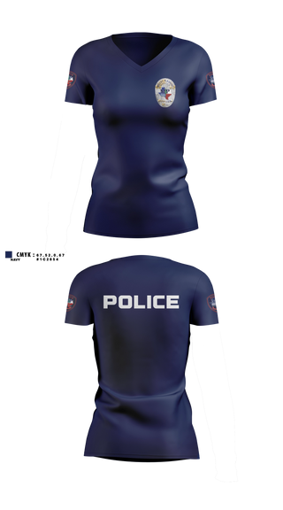 Womens Short Sleeve Vneck Shirt, Mount Pleasant Police Department, Police, Teamtime, Team time, sublimation, custom sports apparel, team uniforms, spirit wear, spiritwear, sports uniforms, custom shirts, team store, custom team store, fundraiser sports, apparel fundraiser
