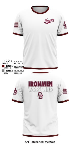 Short Sleeve Performance Shirt, Ironmen, Wrestling, Teamtime, Team time, sublimation, custom sports apparel, team uniforms, spirit wear, spiritwear, sports uniforms, custom shirts, team store, custom team store, fundraiser sports, apparel fundraiser