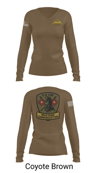 Womens Long Sleeve Vneck Shirt, 6-8 CAV, , Teamtime, Team time, sublimation, custom sports apparel, team uniforms, spirit wear, spiritwear, sports uniforms, custom shirts, team store, custom team store, fundraiser sports, apparel fundraiser