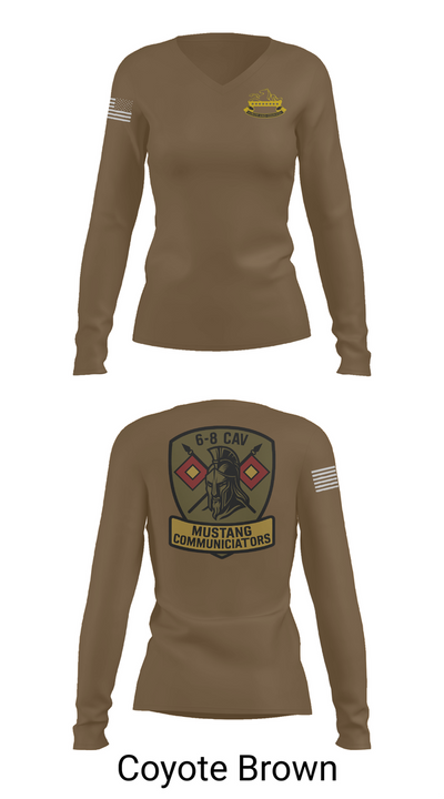 6-8 CAV 64955862 Women's Long Sleeve V-neck Shirt - 17