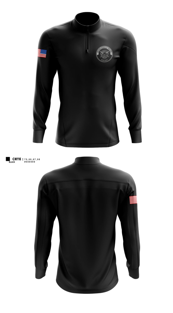 Quarter Zip Jacket, Nicholasville Police Department Crisis Negotiations Team, Police, Teamtime, Team time, sublimation, custom sports apparel, team uniforms, spirit wear, spiritwear, sports uniforms, custom shirts, team store, custom team store, fundraiser sports, apparel fundraiser
