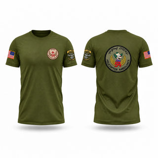 Old School Cotton Feel Shirt, 54th Medical Company, Army, Teamtime, Team time, sublimation, custom sports apparel, team uniforms, spirit wear, spiritwear, sports uniforms, custom shirts, team store, custom team store, fundraiser sports, apparel fundraiser