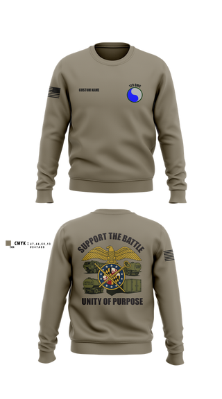 Crew Neck Sweatshirt, 729 Quarter Master Unit, Army, Teamtime, Team time, sublimation, custom sports apparel, team uniforms, spirit wear, spiritwear, sports uniforms, custom shirts, team store, custom team store, fundraiser sports, apparel fundraiser