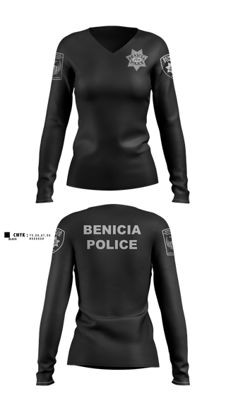 Womens Long Sleeve Vneck Shirt, Bpd mff, , Teamtime, Team time, sublimation, custom sports apparel, team uniforms, spirit wear, spiritwear, sports uniforms, custom shirts, team store, custom team store, fundraiser sports, apparel fundraiser