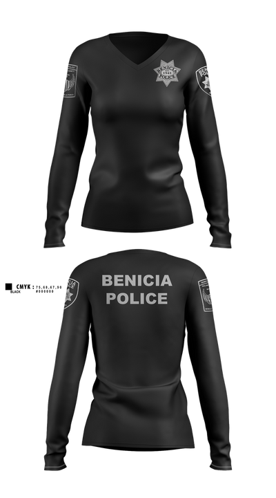 Bpd mff 81135894 Women's Long Sleeve V-neck Shirt - 5