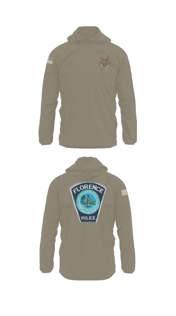 Windbreaker, Florence Police Department, Police, Teamtime, Team time, sublimation, custom sports apparel, team uniforms, spirit wear, spiritwear, sports uniforms, custom shirts, team store, custom team store, fundraiser sports, apparel fundraiser