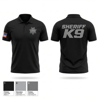 Short Sleeve Performance Polo, Sheriff K9, Police, Teamtime, Team time, sublimation, custom sports apparel, team uniforms, spirit wear, spiritwear, sports uniforms, custom shirts, team store, custom team store, fundraiser sports, apparel fundraiser