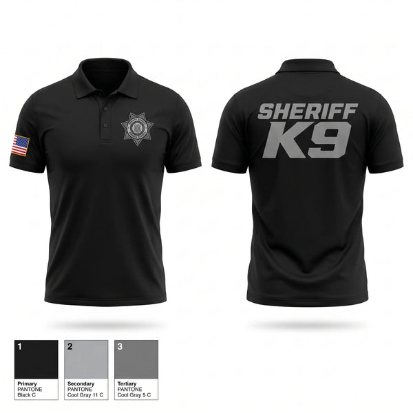 Short Sleeve Performance Polo, Sheriff K9, Police, Teamtime, Team time, sublimation, custom sports apparel, team uniforms, spirit wear, spiritwear, sports uniforms, custom shirts, team store, custom team store, fundraiser sports, apparel fundraiser