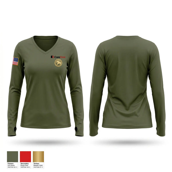 Womens Long Sleeve Vneck Shirt, SORT, Police, Teamtime, Team time, sublimation, custom sports apparel, team uniforms, spirit wear, spiritwear, sports uniforms, custom shirts, team store, custom team store, fundraiser sports, apparel fundraiser