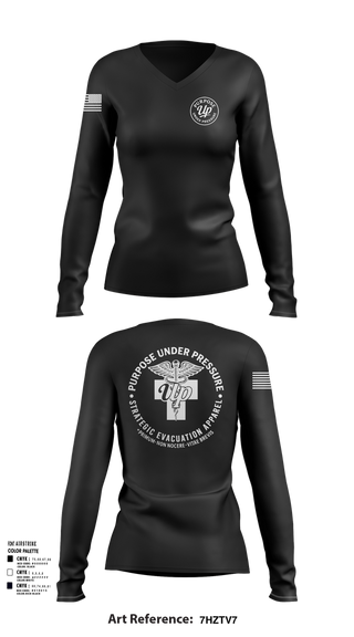 Womens Long Sleeve Vneck Shirt, 439th AES, , Teamtime, Team time, sublimation, custom sports apparel, team uniforms, spirit wear, spiritwear, sports uniforms, custom shirts, team store, custom team store, fundraiser sports, apparel fundraiser