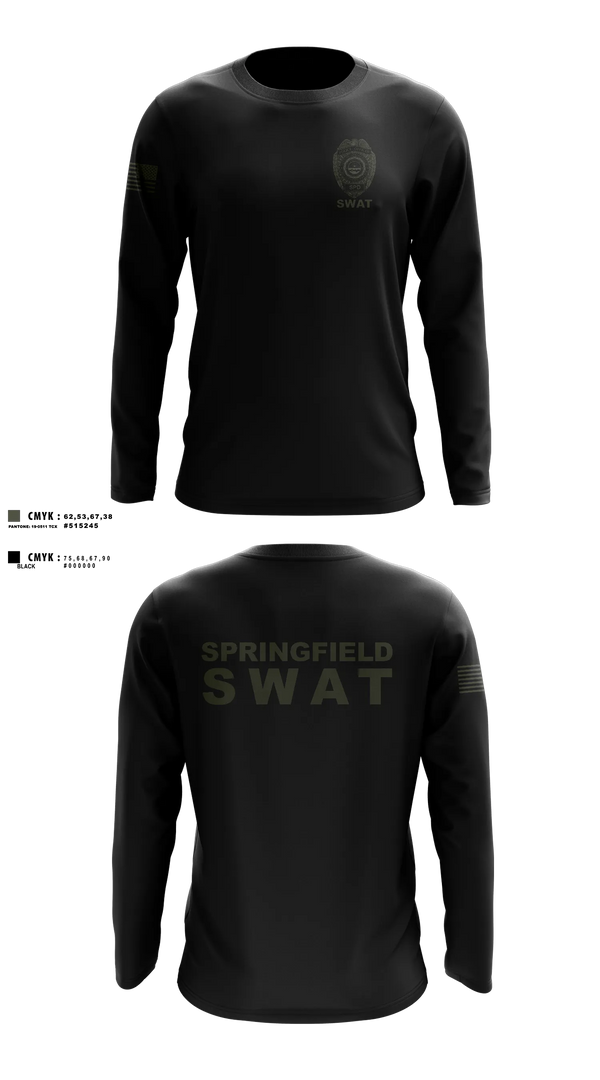 Long Sleeve Performance Shirt, Springfield Ohio SWAT, Police, Teamtime, Team time, sublimation, custom sports apparel, team uniforms, spirit wear, spiritwear, sports uniforms, custom shirts, team store, custom team store, fundraiser sports, apparel fundraiser