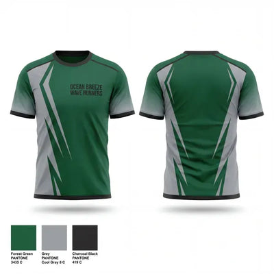 Ocean Breeze Wave Runners 62388964 Short Sleeve Performance Shirt - 1