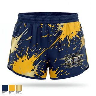 Womens Shorts, St.Francis de Sales Pioneers, Wrestling, Teamtime, Team time, sublimation, custom sports apparel, team uniforms, spirit wear, spiritwear, sports uniforms, custom shirts, team store, custom team store, fundraiser sports, apparel fundraiser