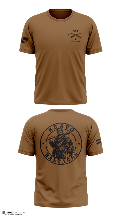 Short Sleeve Performance Shirt, Bravo Co 2/377, Army, Teamtime, Team time, sublimation, custom sports apparel, team uniforms, spirit wear, spiritwear, sports uniforms, custom shirts, team store, custom team store, fundraiser sports, apparel fundraiser