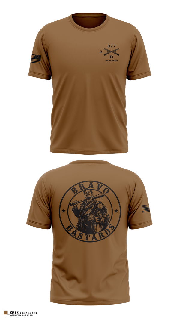 Short Sleeve Performance Shirt, Bravo Co 2/377, Army, Teamtime, Team time, sublimation, custom sports apparel, team uniforms, spirit wear, spiritwear, sports uniforms, custom shirts, team store, custom team store, fundraiser sports, apparel fundraiser