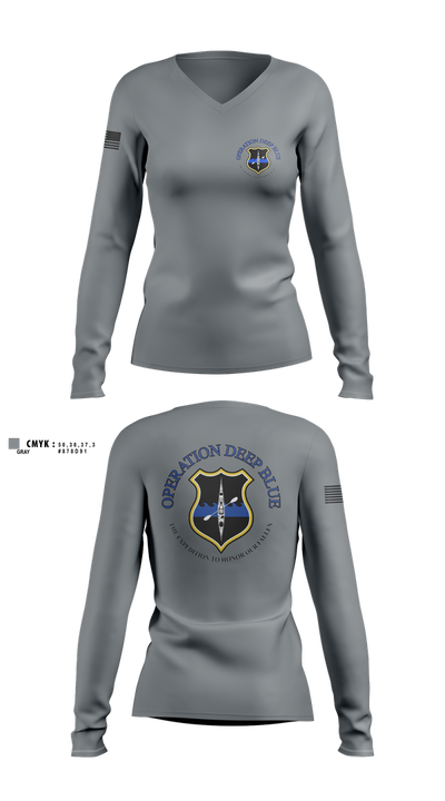 Operation Deep Blue 63620360 Women's Long Sleeve V-neck Shirt - 2 (1)