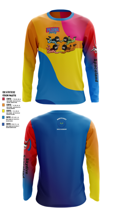 Skydive Dallas Pajama Party 69416240 Long Sleeve Performance Shirt 1
