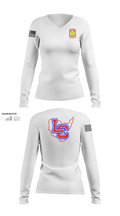 Lewis County Lions 17232794 Women's Long Sleeve V-neck Shirt - 12