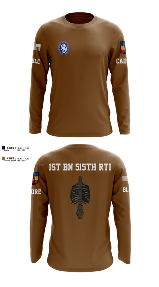 Long Sleeve Performance Shirt, 1st BN 515th RTI, Army, Teamtime, Team time, sublimation, custom sports apparel, team uniforms, spirit wear, spiritwear, sports uniforms, custom shirts, team store, custom team store, fundraiser sports, apparel fundraiser