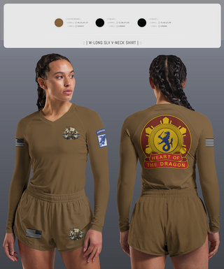 Womens Long Sleeve Vneck Shirt, 126th PLS Co, , Teamtime, Team time, sublimation, custom sports apparel, team uniforms, spirit wear, spiritwear, sports uniforms, custom shirts, team store, custom team store, fundraiser sports, apparel fundraiser