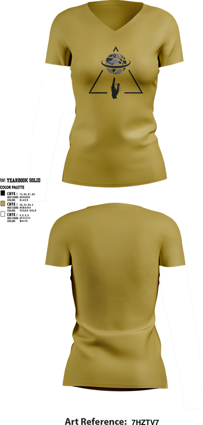 Ball Placement Women's Short Sleeve V-neck Shirt - 2